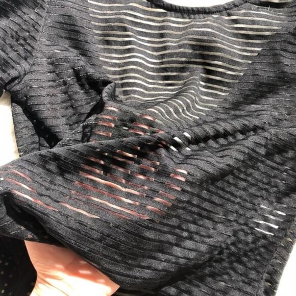 Seek the Label | small goth striped sheer blouse - Picture 6 of 7